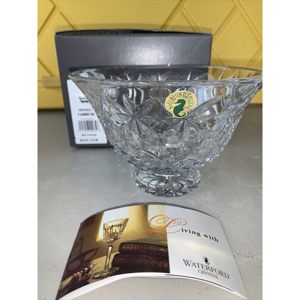 Waterford Crystal 6" Balmoral Pedestal Footed‎ Centerpiece Bowl NIB Ireland